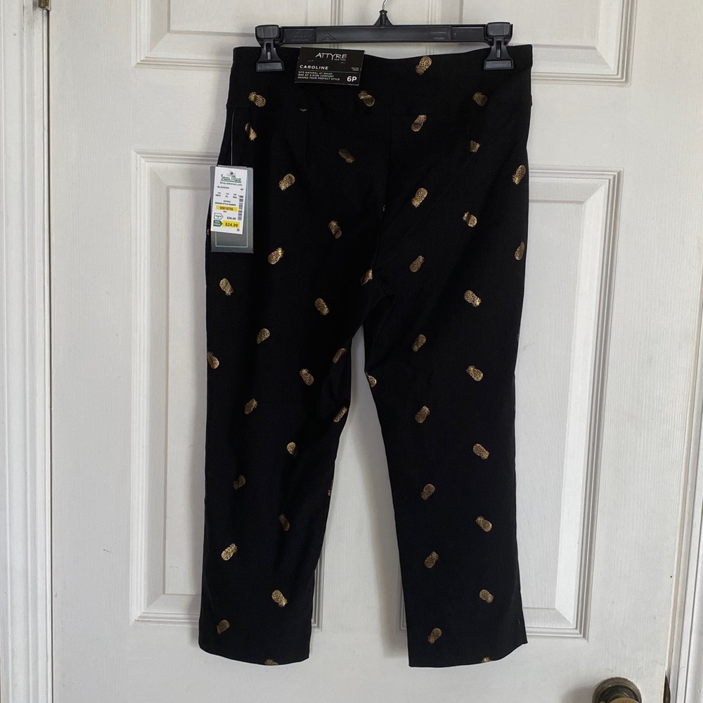 NWT ATTYRE NY Stretch Pull on Crop Petite Pants Size 6P